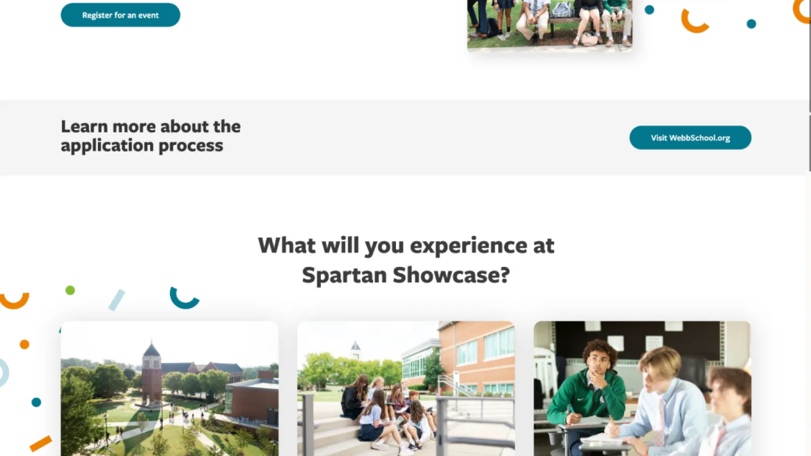 Webb School events site